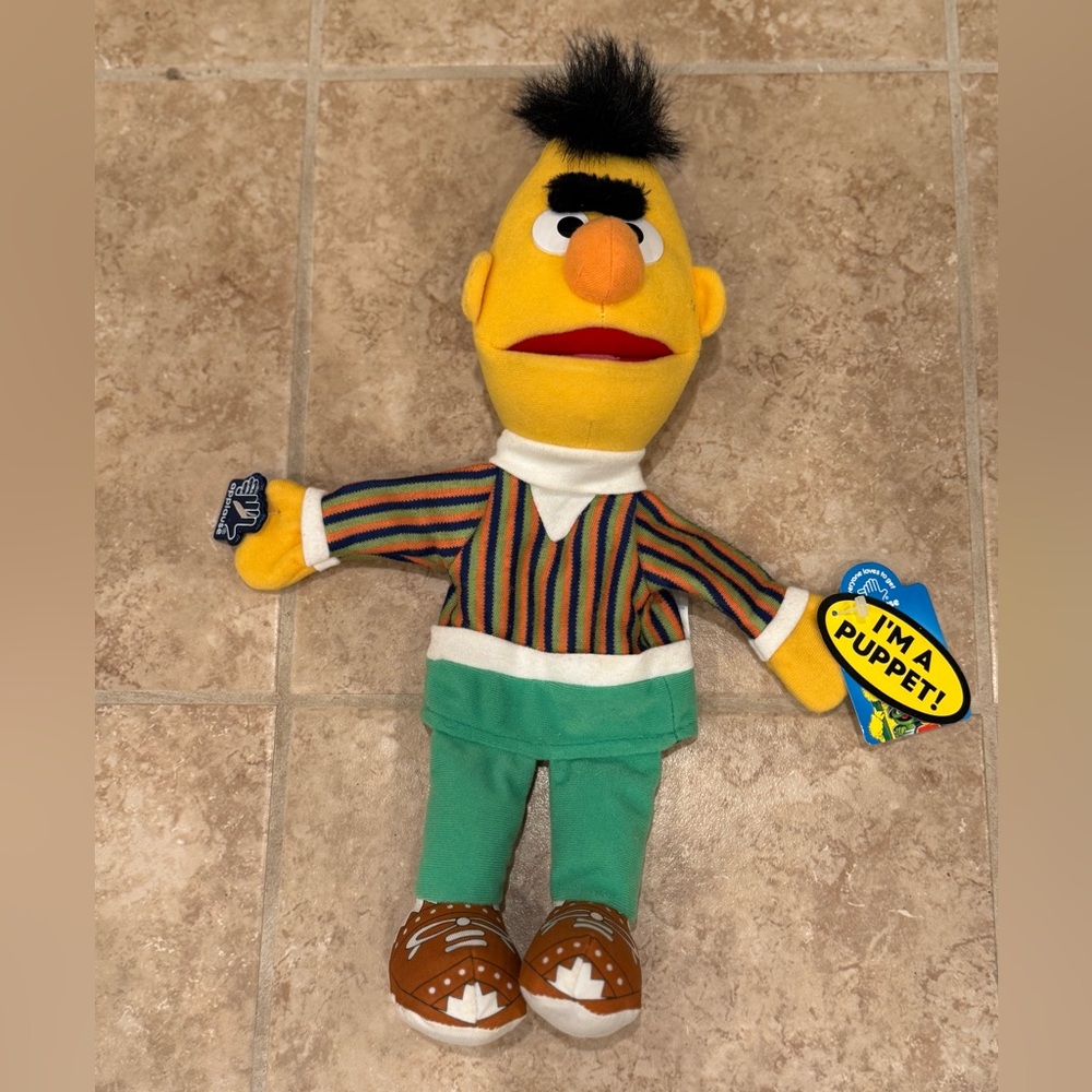 Sesame Street Bert hand puppet by applause New with tags about 14 inches